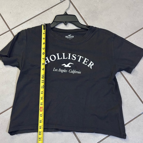 Hollister‎ Women Logo Gray crop Top size Small - Picture 5 of 6